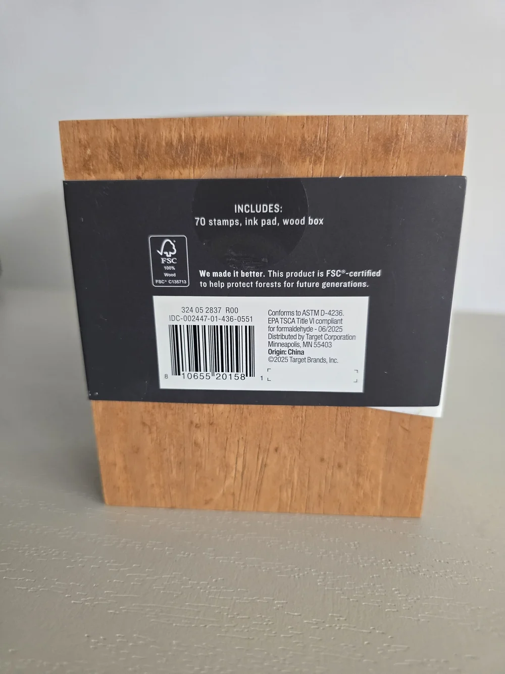 72pc Letter and Number Wood Stamp Set Brown - Hearth & Hand with Magnolia